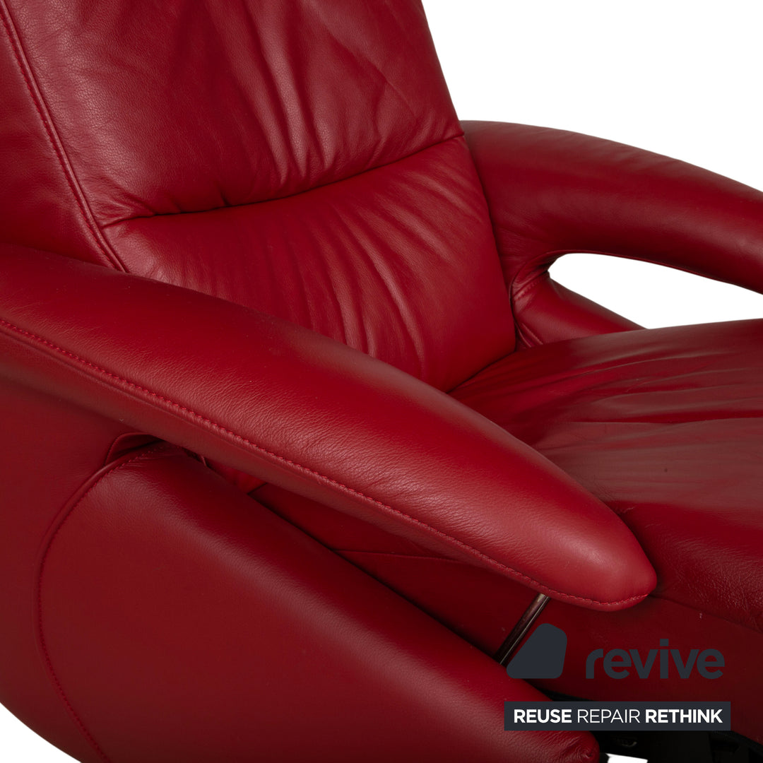 Hukla Leder Sessel Rot elektrische Funktion Relaxfunktion