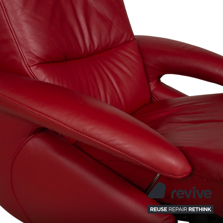 Hukla Leder Sessel Rot elektrische Funktion Relaxfunktion