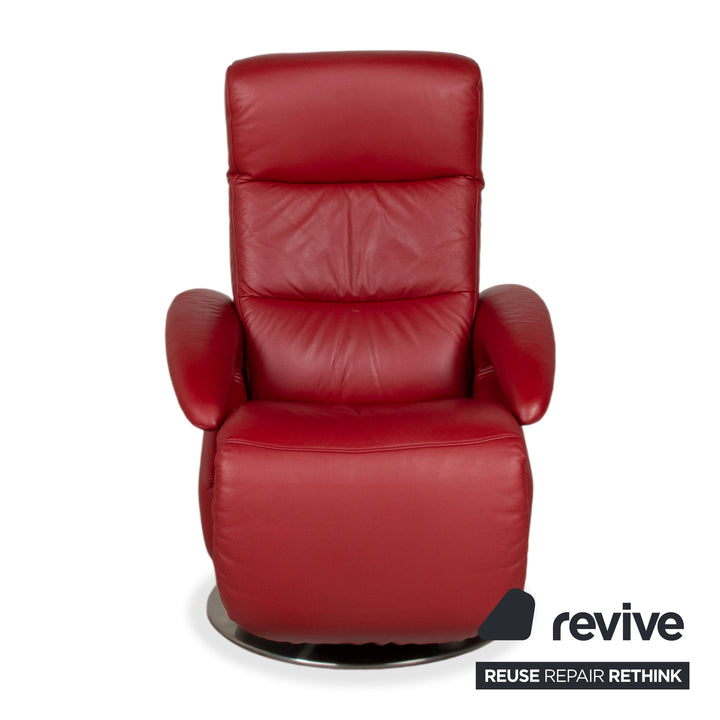 Hukla Leder Sessel Rot elektrische Funktion Relaxfunktion