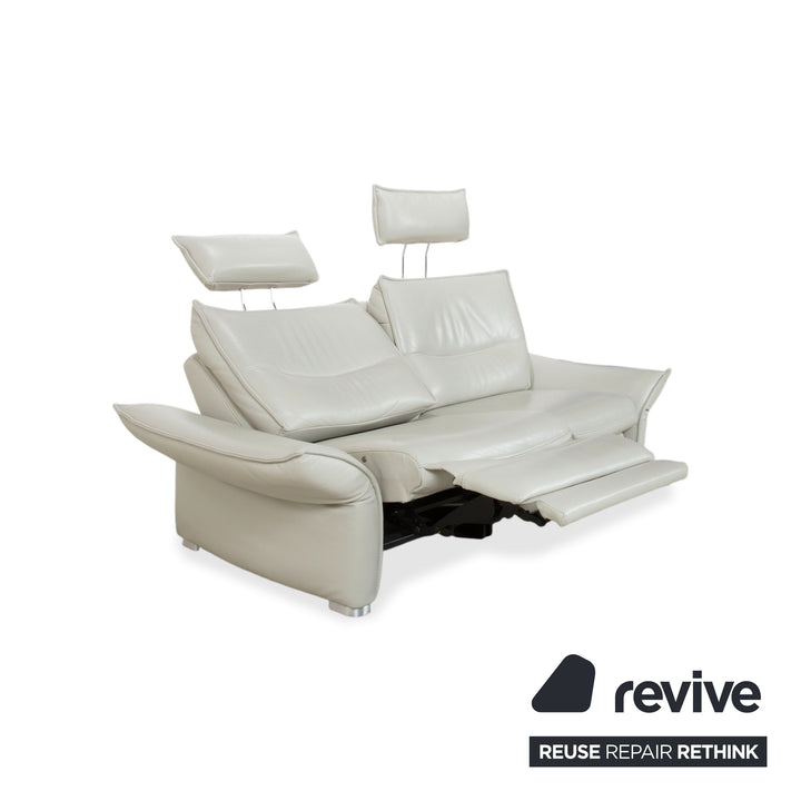 Hukla Leather Two-seater Grey Electric Function Sofa Couch