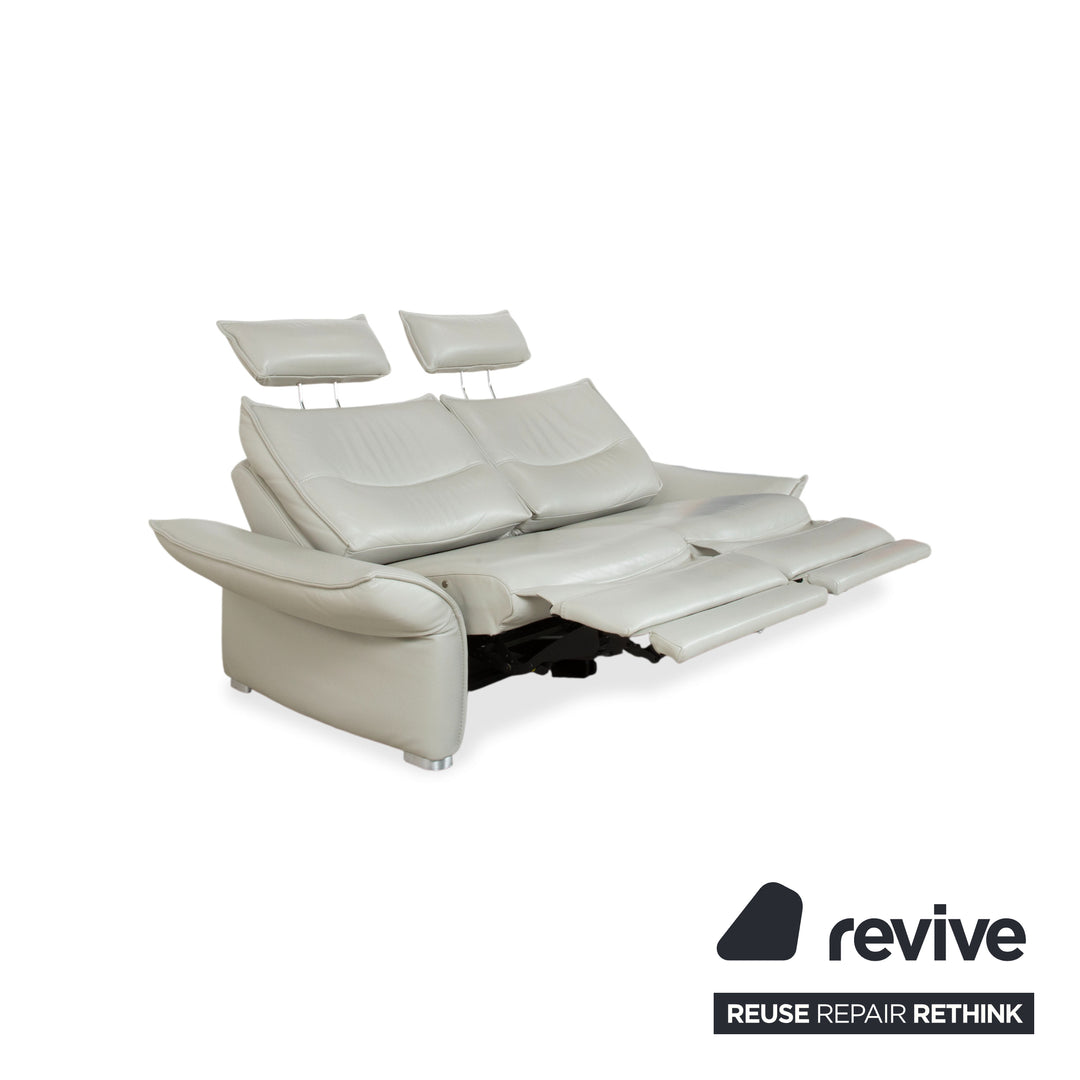 Hukla Leather Two-seater Grey Electric Function Sofa Couch