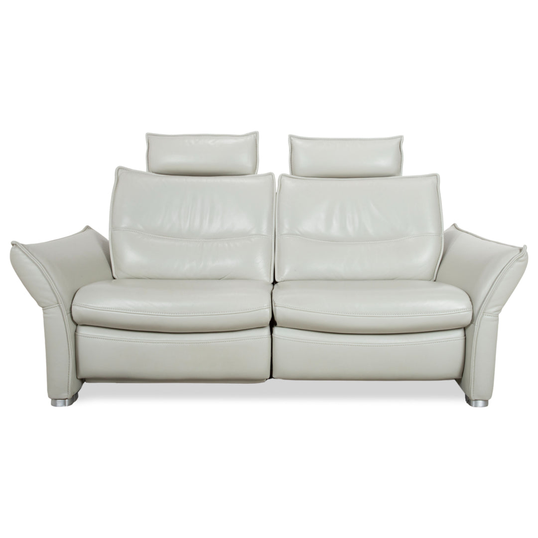 Hukla Leather Two-seater Grey Electric Function Sofa Couch