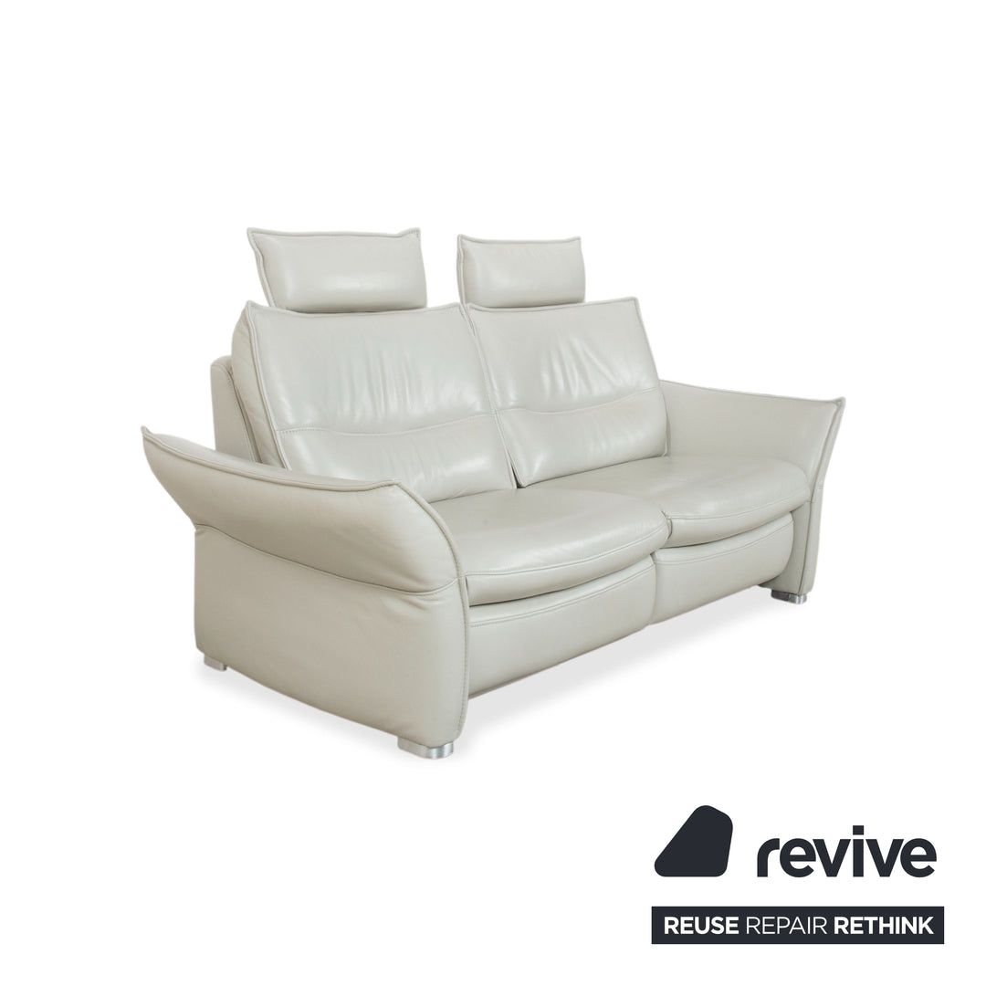Hukla Leather Two-seater Grey Electric Function Sofa Couch