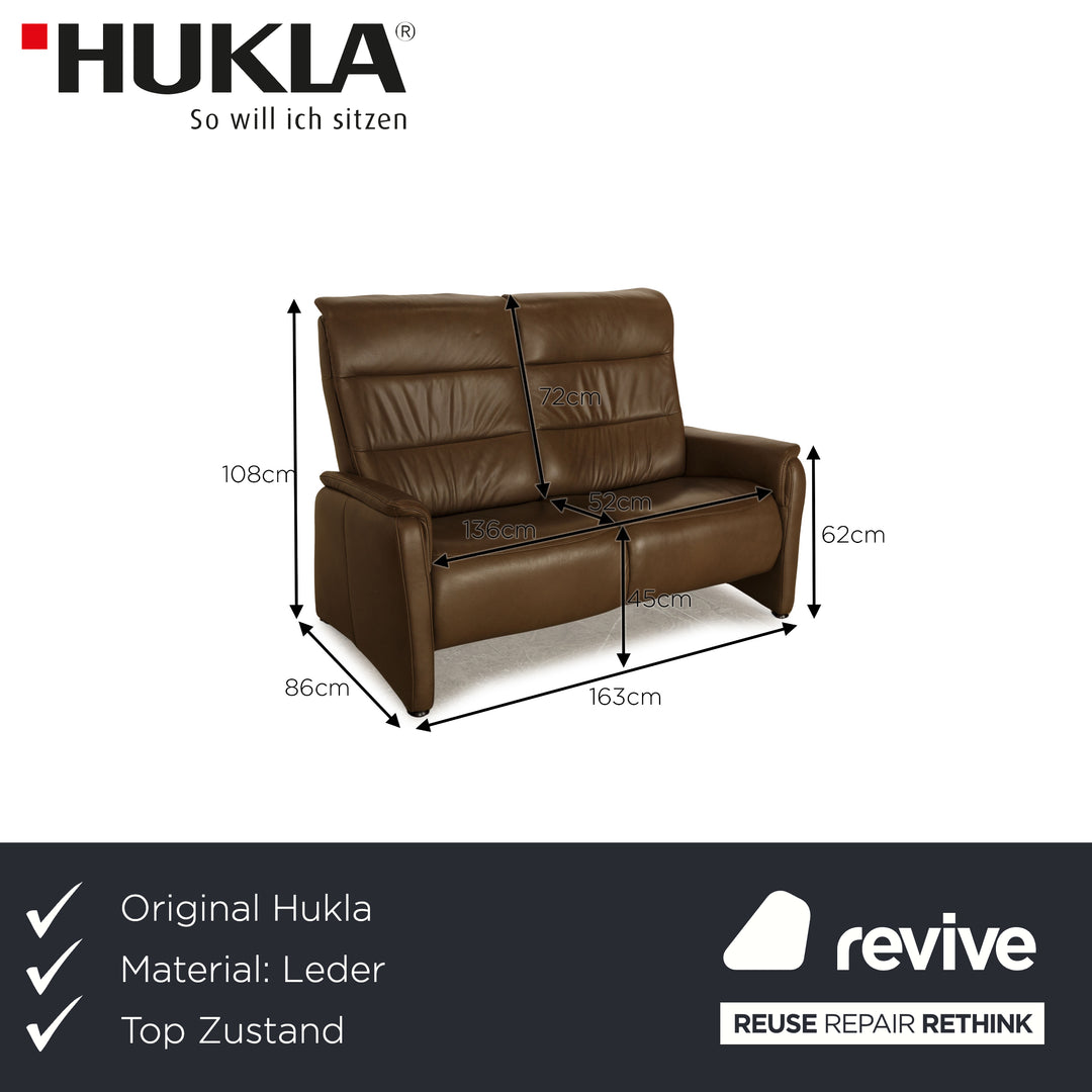 Hukla Leather Two-Seater Brown