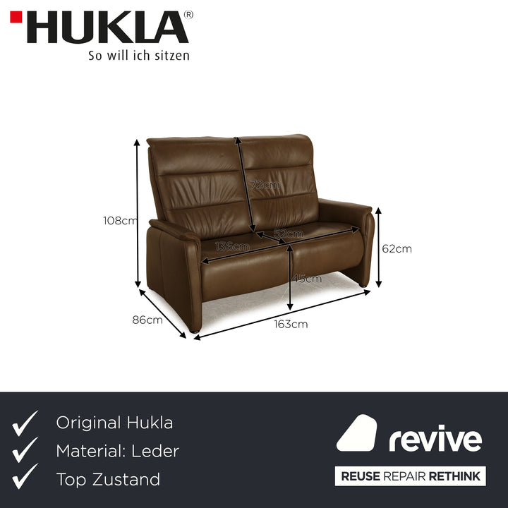 Hukla Leather Two-Seater Brown