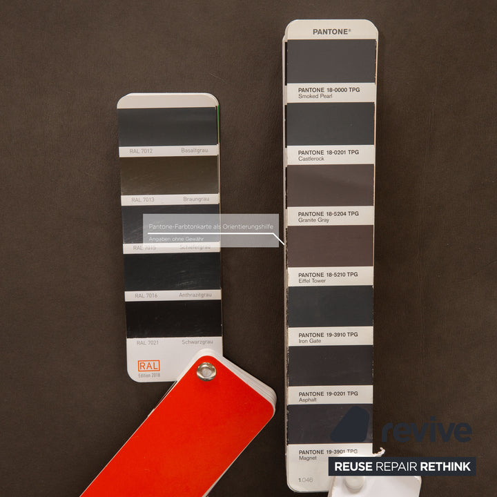 Hukla Leather Two Seater Brown Gray Sofa Couch Manual Function