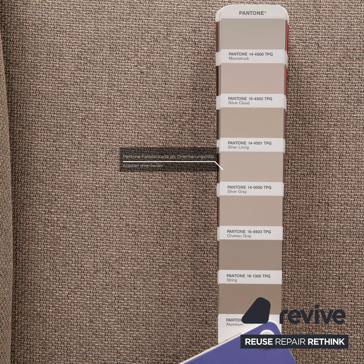 HUKLA fabric armchair set beige