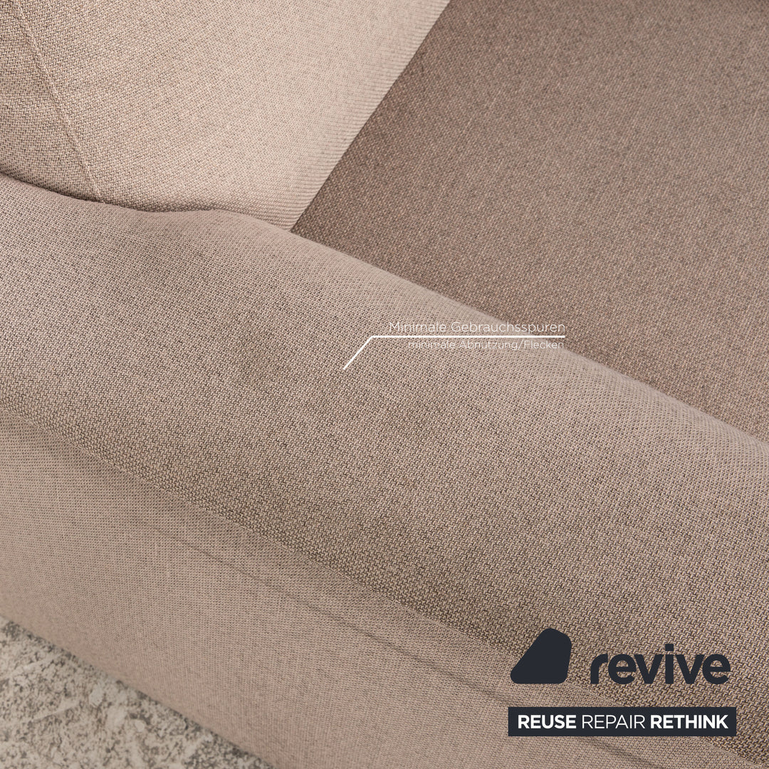 HUKLA fabric sofa set beige three-seater armchair sofa