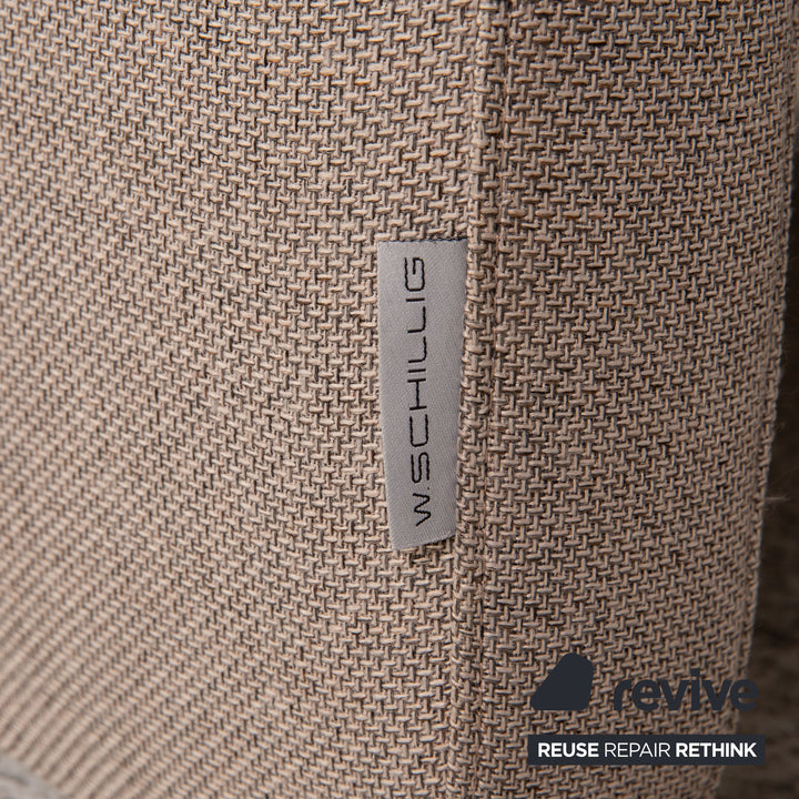 HUKLA fabric sofa set beige three-seater armchair sofa