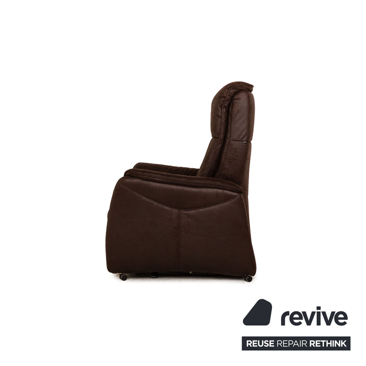 Hukla TL 1417 fabric armchair brown dark brown electric function