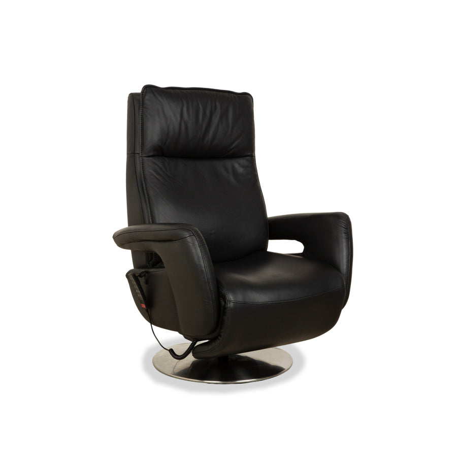 Hukla XL MIR XLI leather armchair black electr. function
