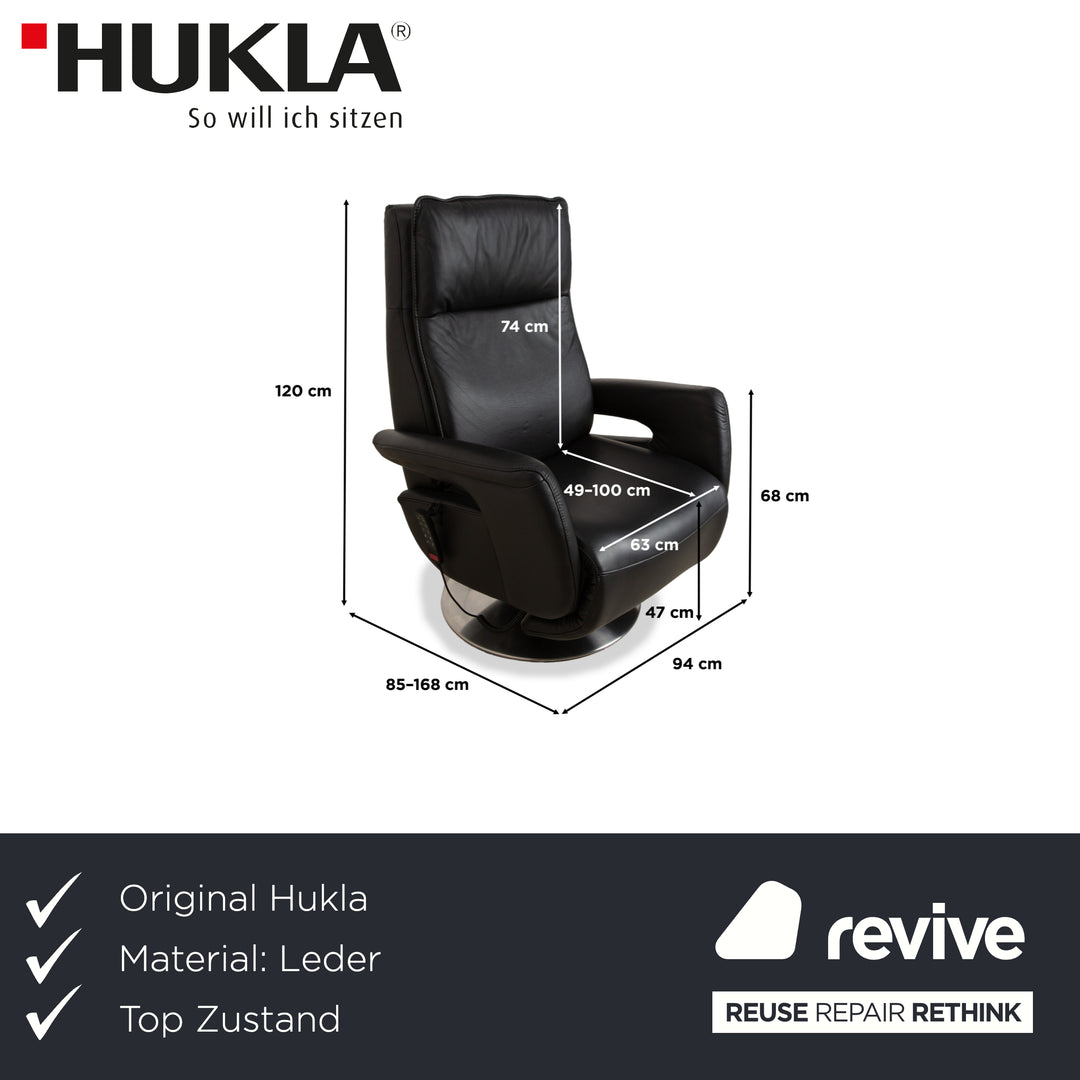 Hukla XL MIR XLI Leder Sessel Schwarz elektr. Funktion