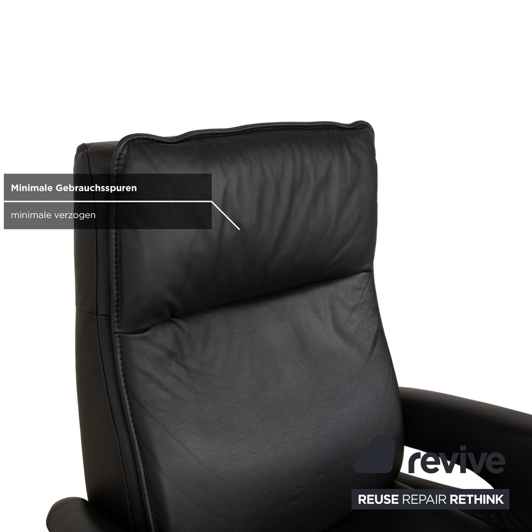 Hukla XL MIR XLI Leder Sessel Schwarz elektr. Funktion