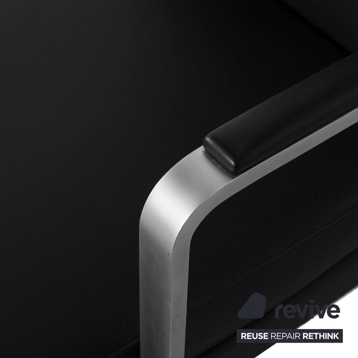 hülsta 6-seater leather chair set black D2