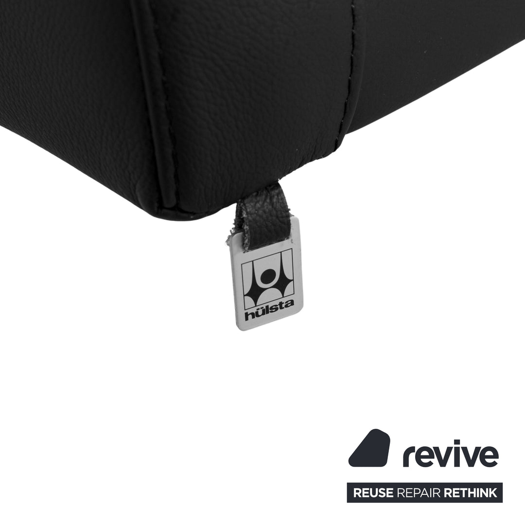 hülsta 6-seater leather chair set black D2