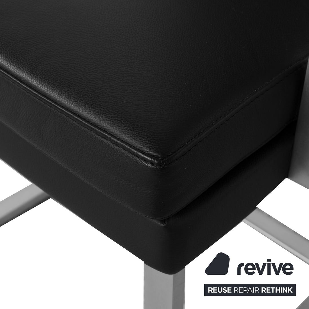 hülsta 6-seater leather chair set black D2