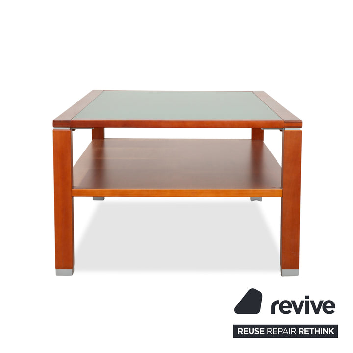 Table basse Hülsta, bois marron, verre
