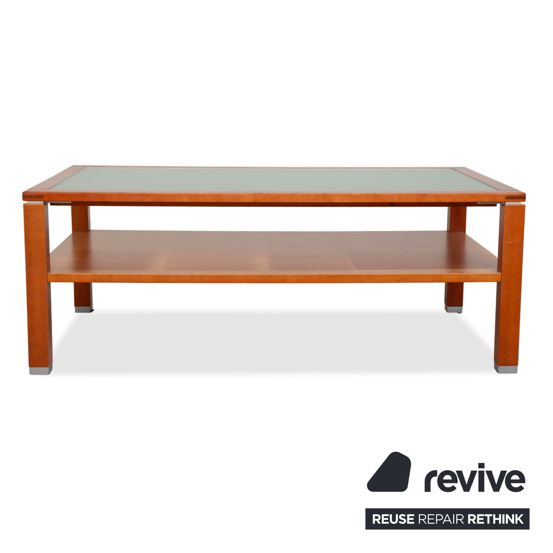 Hülsta Couchtisch Holz Braun Glas