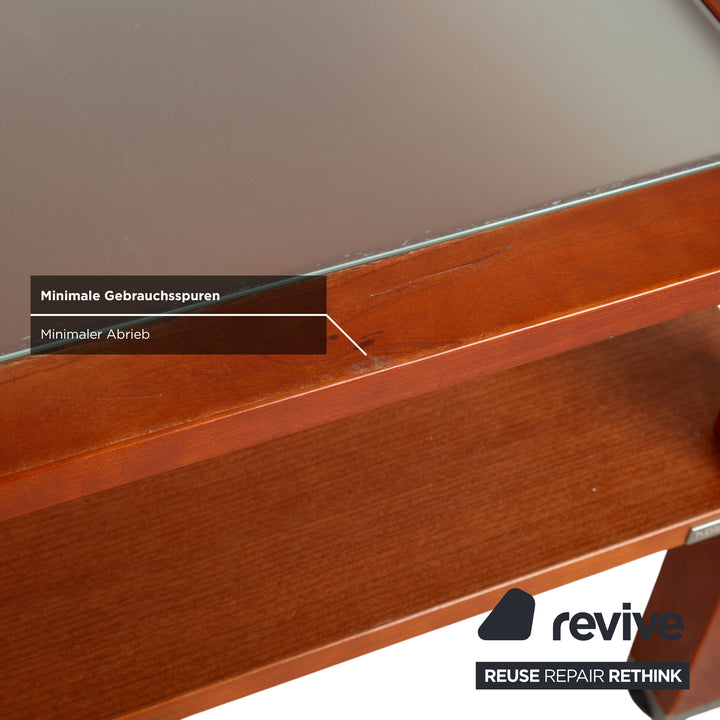 Hülsta Couchtisch Holz Braun Glas