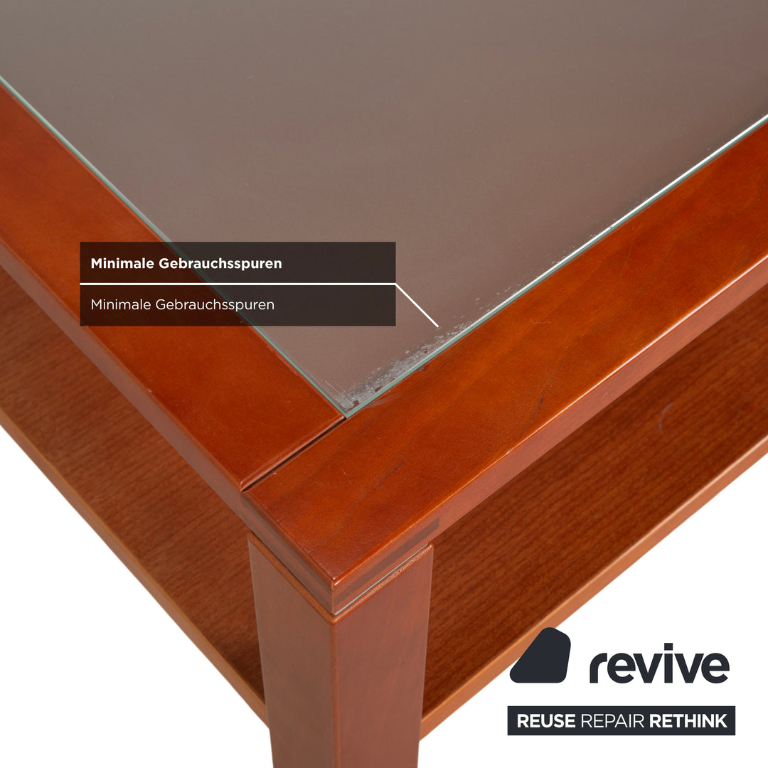 Hülsta Couchtisch Holz Braun Glas