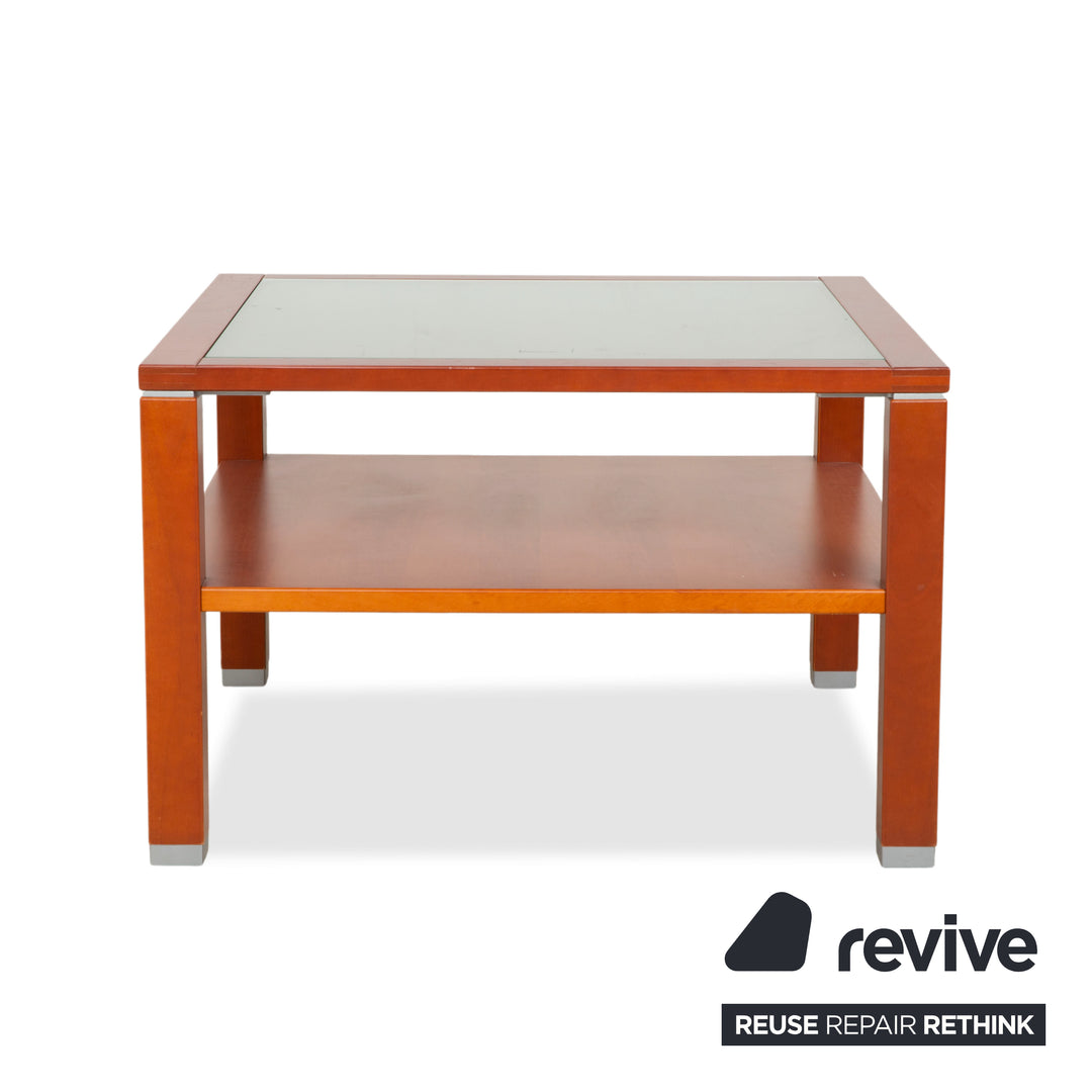 Table basse Hülsta, bois marron, verre