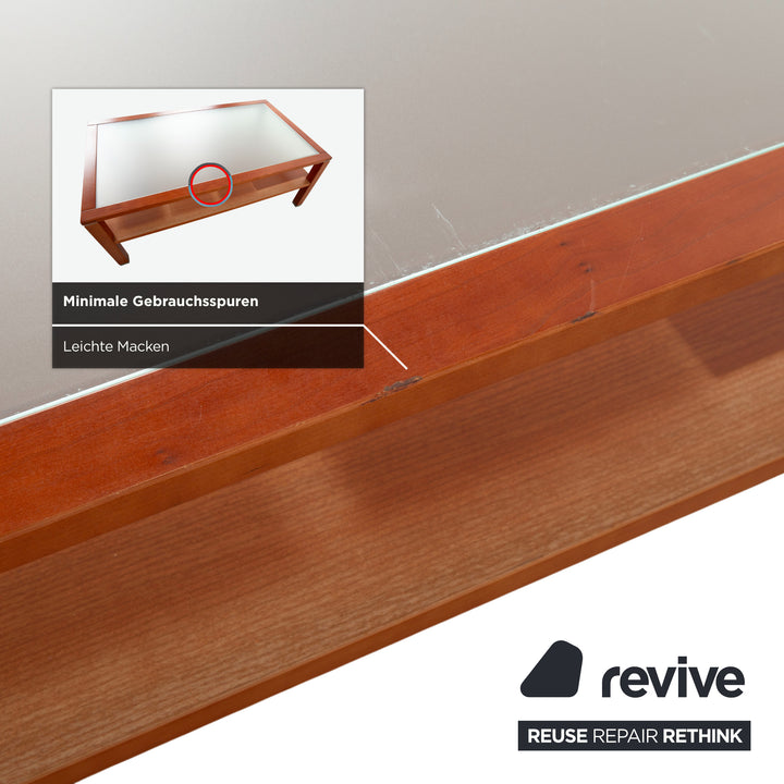 Table basse Hülsta, bois marron, verre