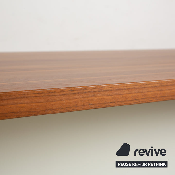 Hülsta ET 1500 wooden dining table, brown and white