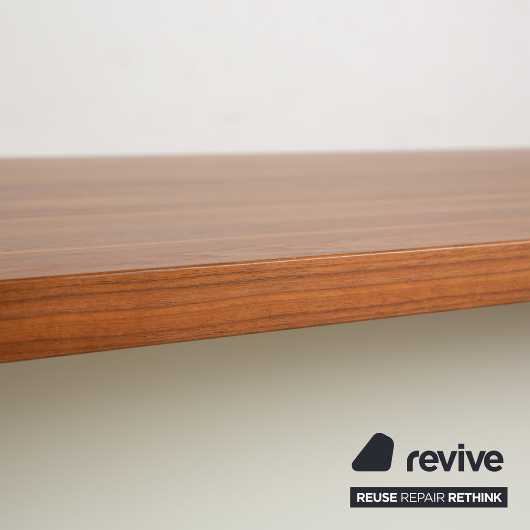 Table de salle à manger en bois Hülsta ET 1500, marron et blanc