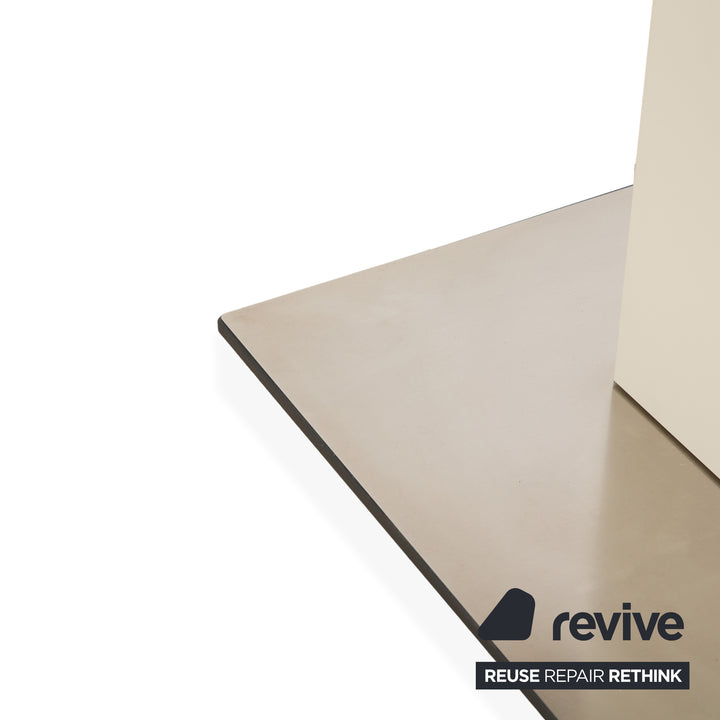 Hülsta ET 1500 wooden dining table, brown and white