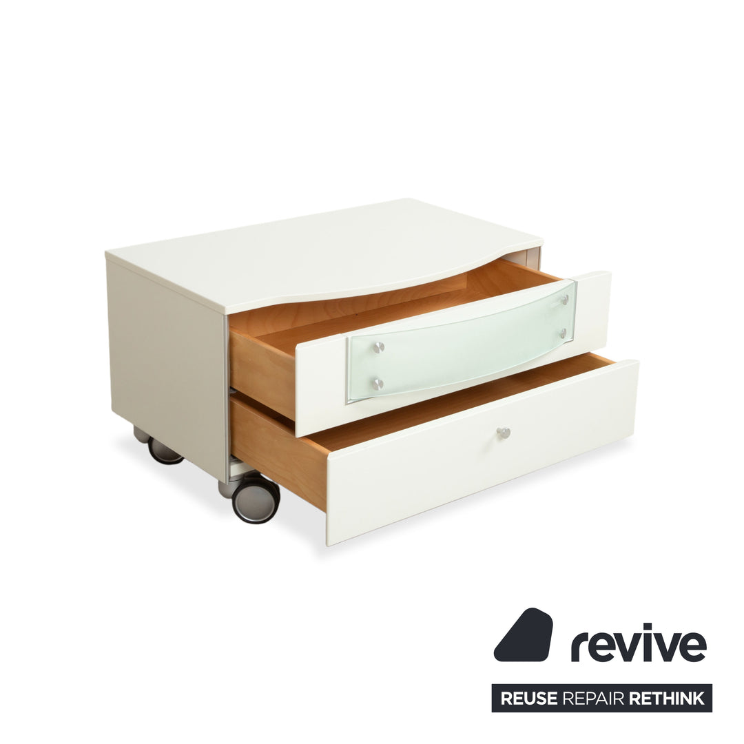 Hülsta Fancy Ensemble en bois 2x buffet blanc table de chevet