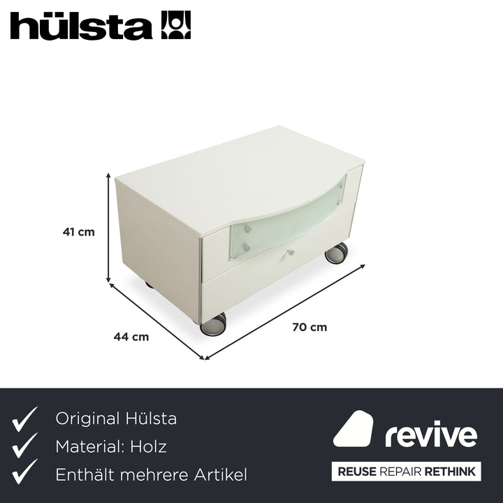 Hülsta Fancy Ensemble en bois 2x buffet blanc table de chevet