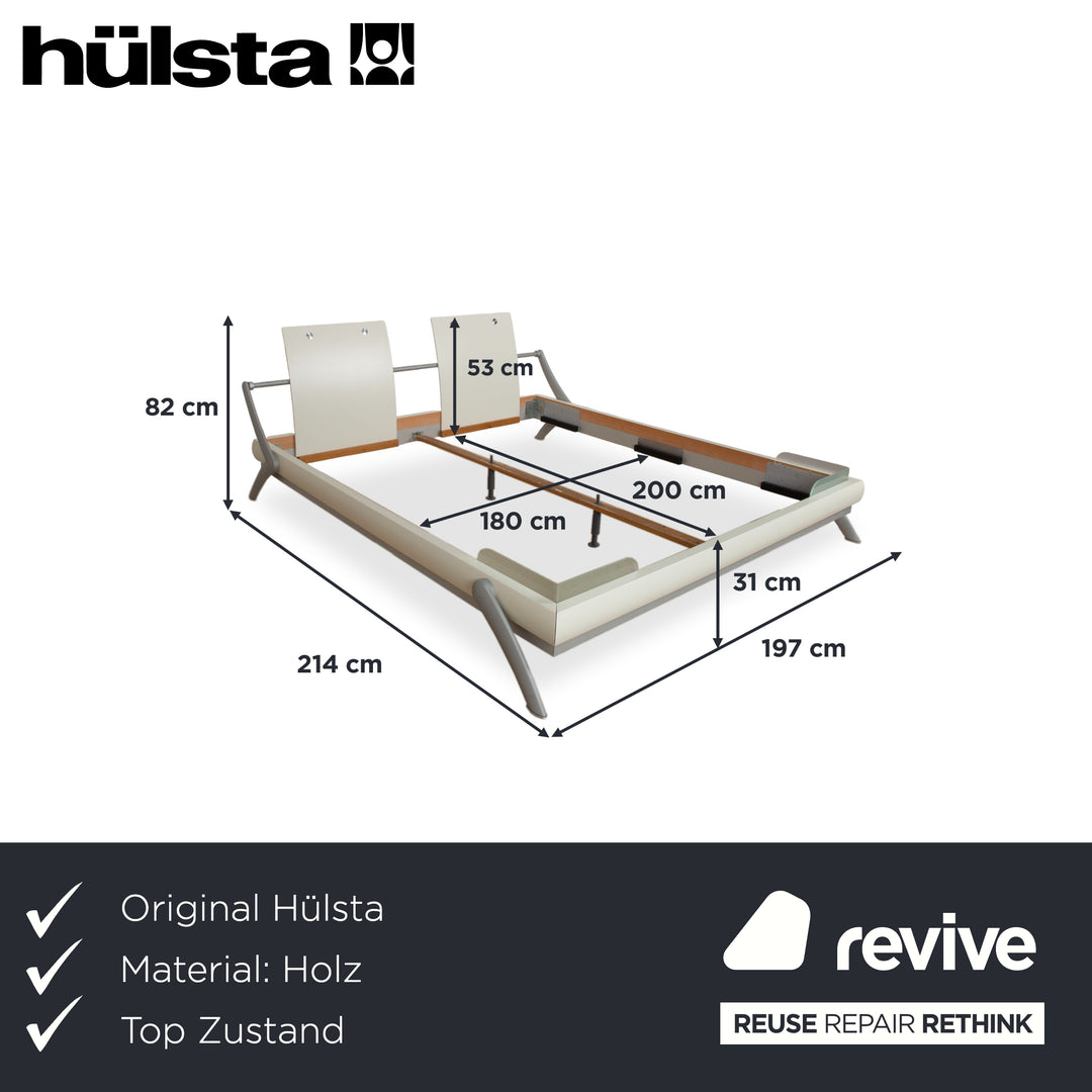 Hülsta Fancy Holz Bett Weiß Schlafzimmer