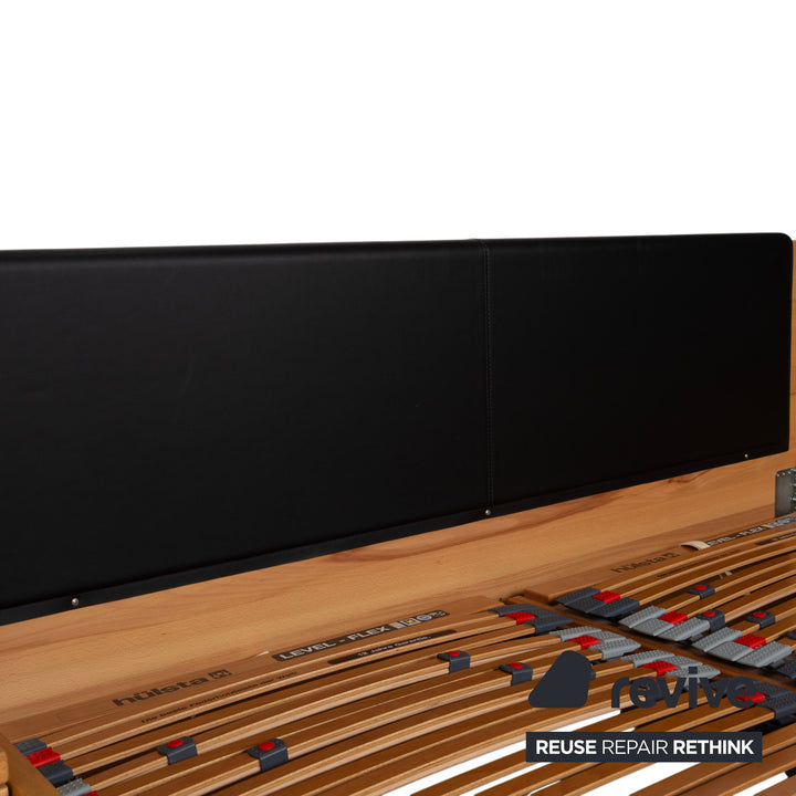Hülsta Flavo Wood Bed Brown Black with Nightstands Manual Function