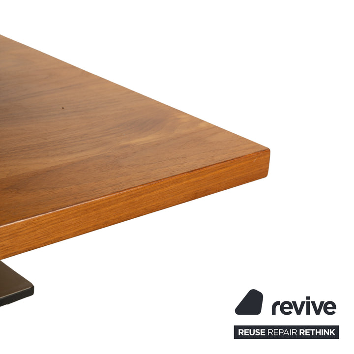 Table basse en verre Hülsta beige marron bois 120 x 75 cm