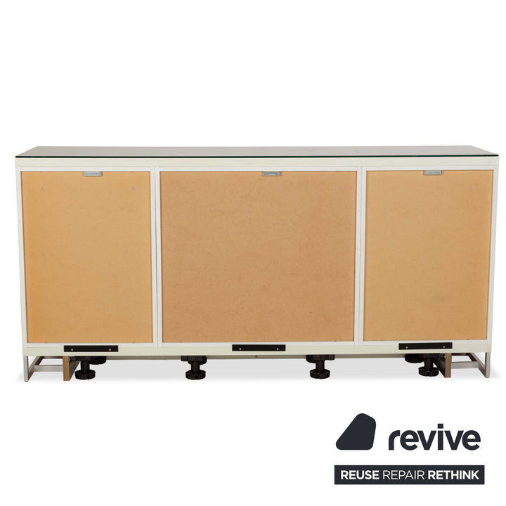 Hülsta Glas Sideboard Schwarz Beige