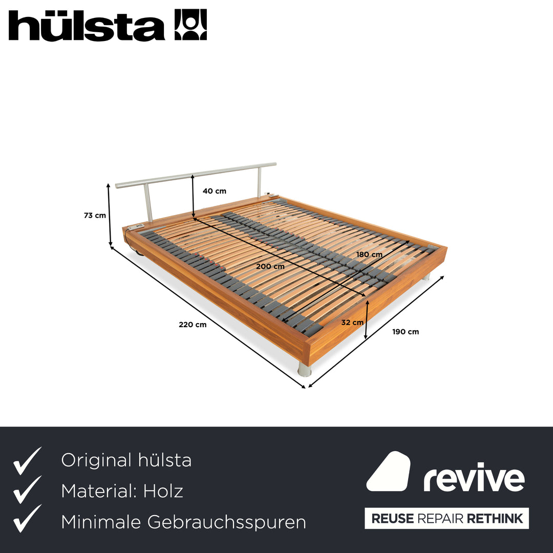 Hülsta Holz Bett Braun 180x200 elektrische Funktion