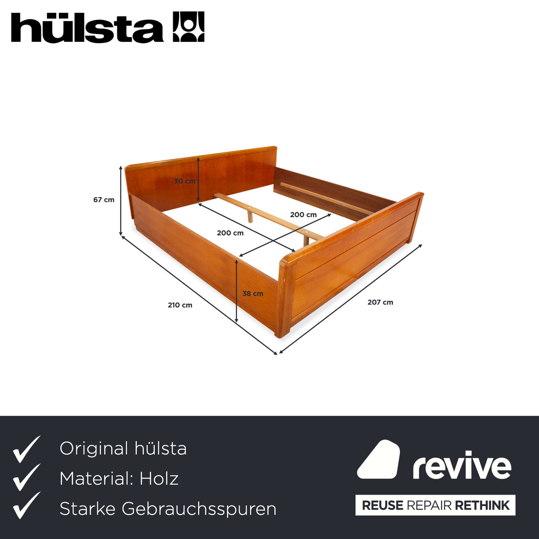 Lit en bois Hülsta, marron, 200x200