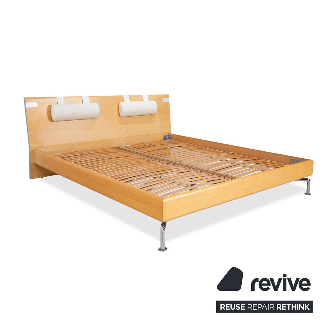 Hülsta Holz Bett Braun Schlafzimmer Beleuchtung elektrische Funktion