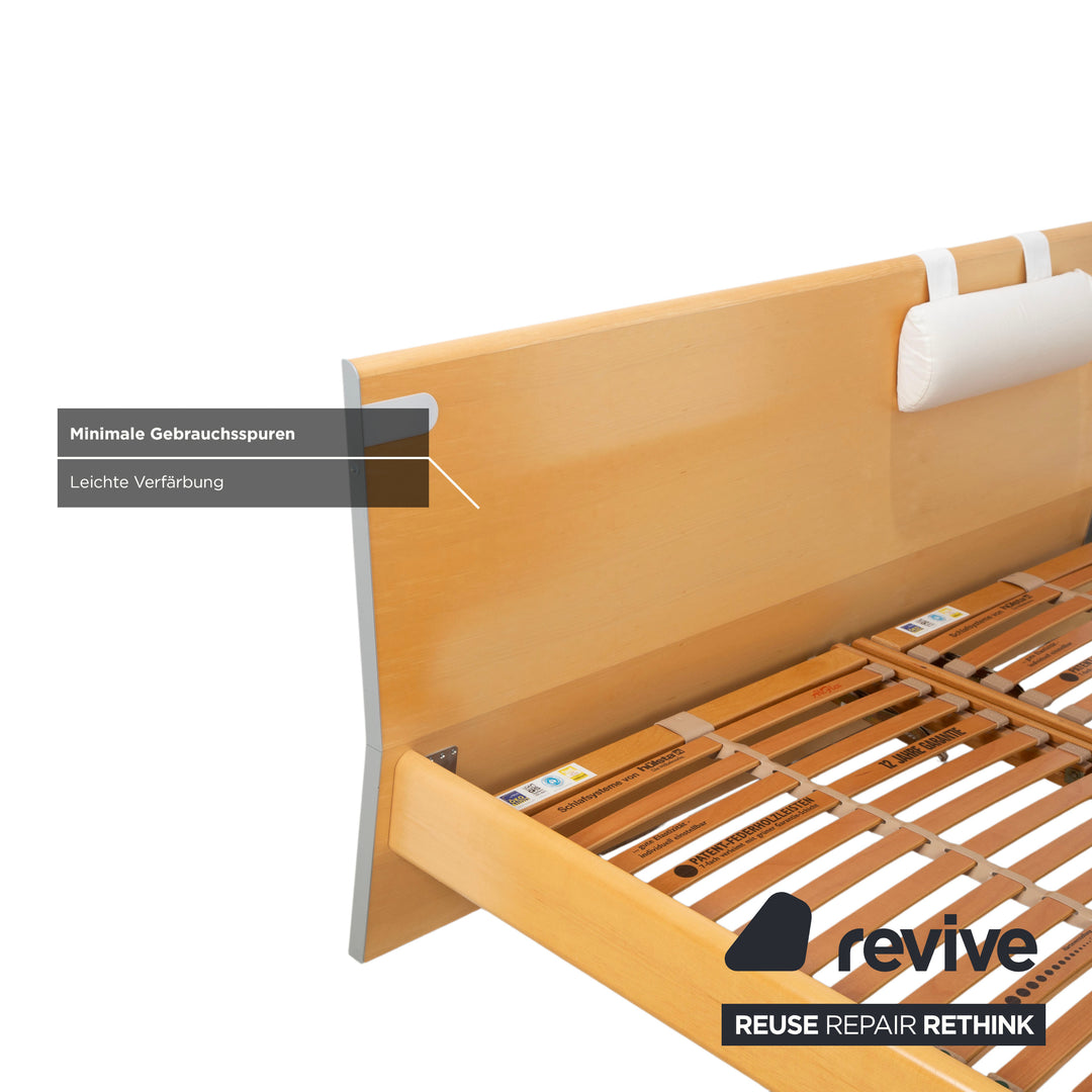 Hülsta Holz Bett Braun Schlafzimmer Beleuchtung elektrische Funktion