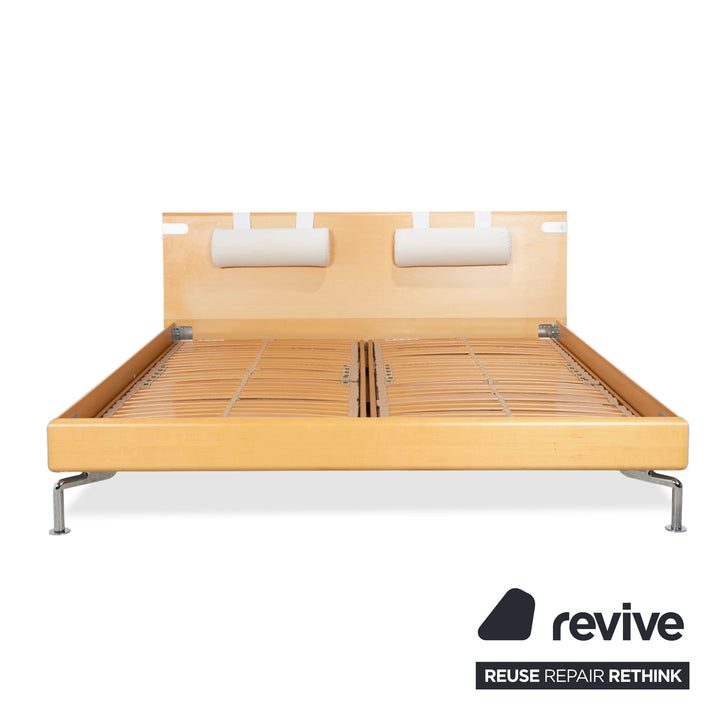 Hülsta Holz Bett Braun Schlafzimmer Beleuchtung elektrische Funktion