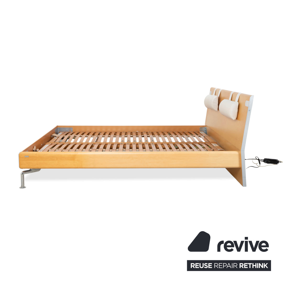 Hülsta Holz Bett Braun Schlafzimmer Beleuchtung elektrische Funktion