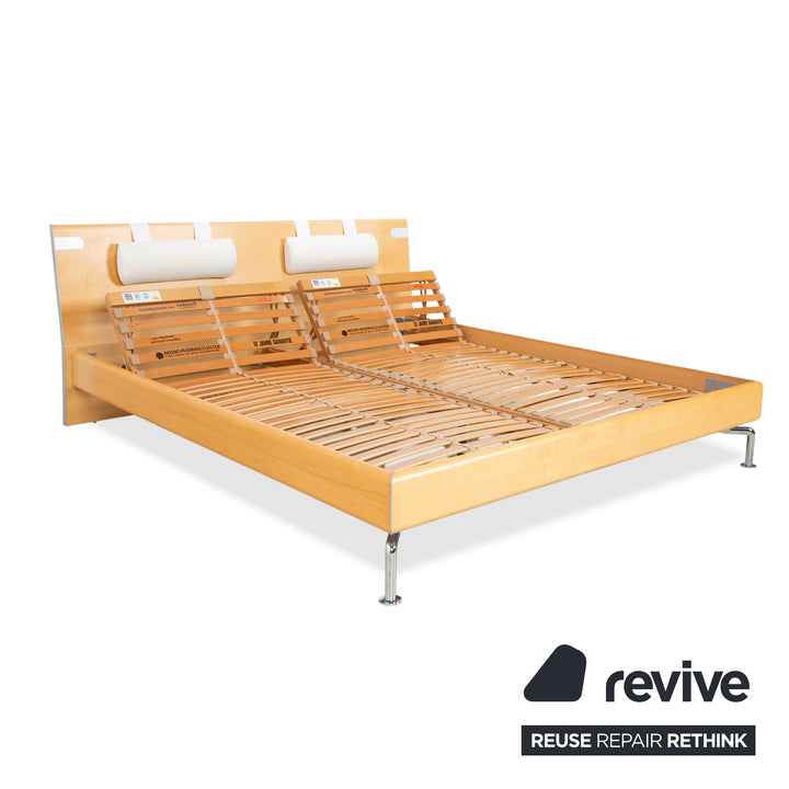 Hülsta Holz Bett Braun Schlafzimmer Beleuchtung elektrische Funktion