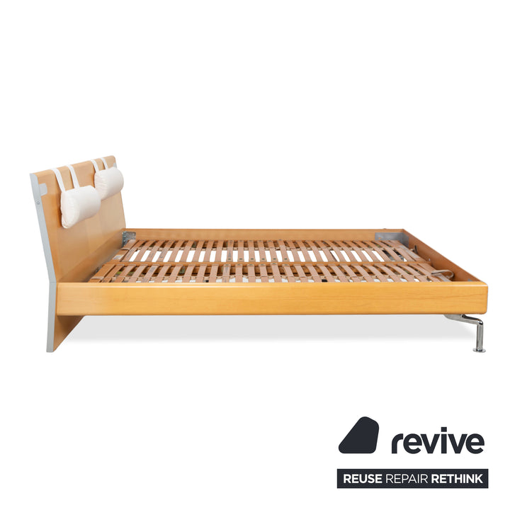 Hülsta Holz Bett Braun Schlafzimmer Beleuchtung elektrische Funktion