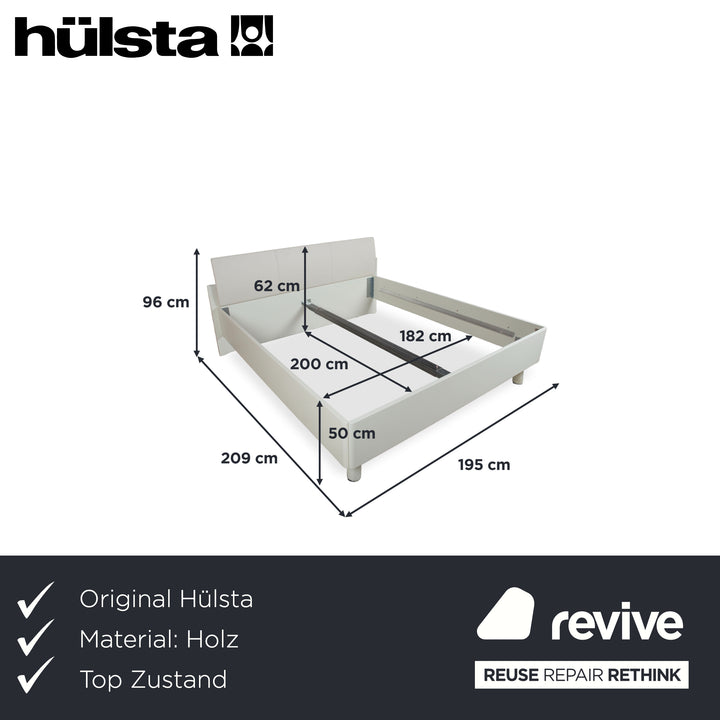 Hülsta Wooden Bed White 180x200