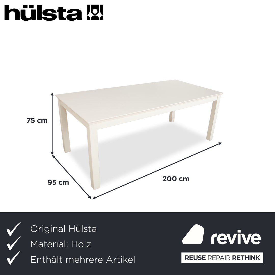 Hülsta Holz Garnitur Esstisch Couchtisch Creme Beige