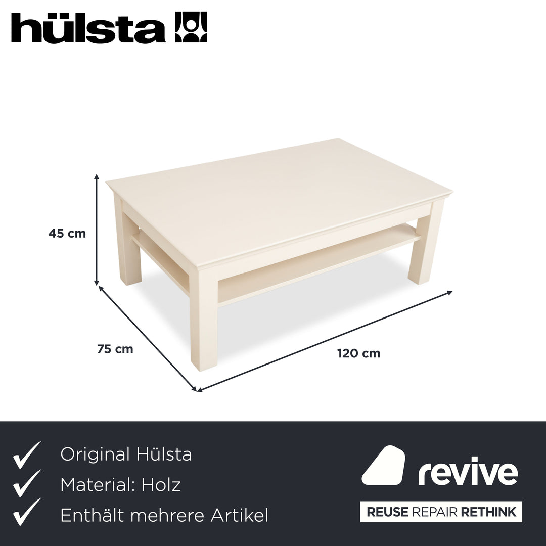 Hülsta Holz Garnitur Esstisch Couchtisch Creme Beige