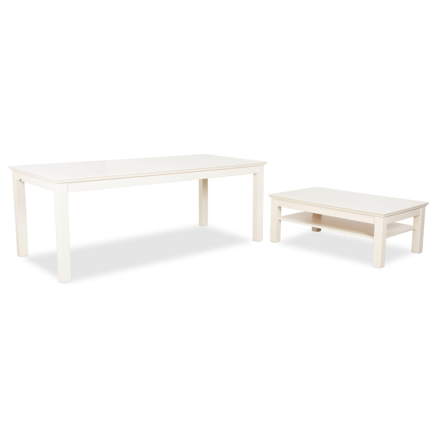 Hülsta Holz Garnitur Esstisch Couchtisch Creme Beige