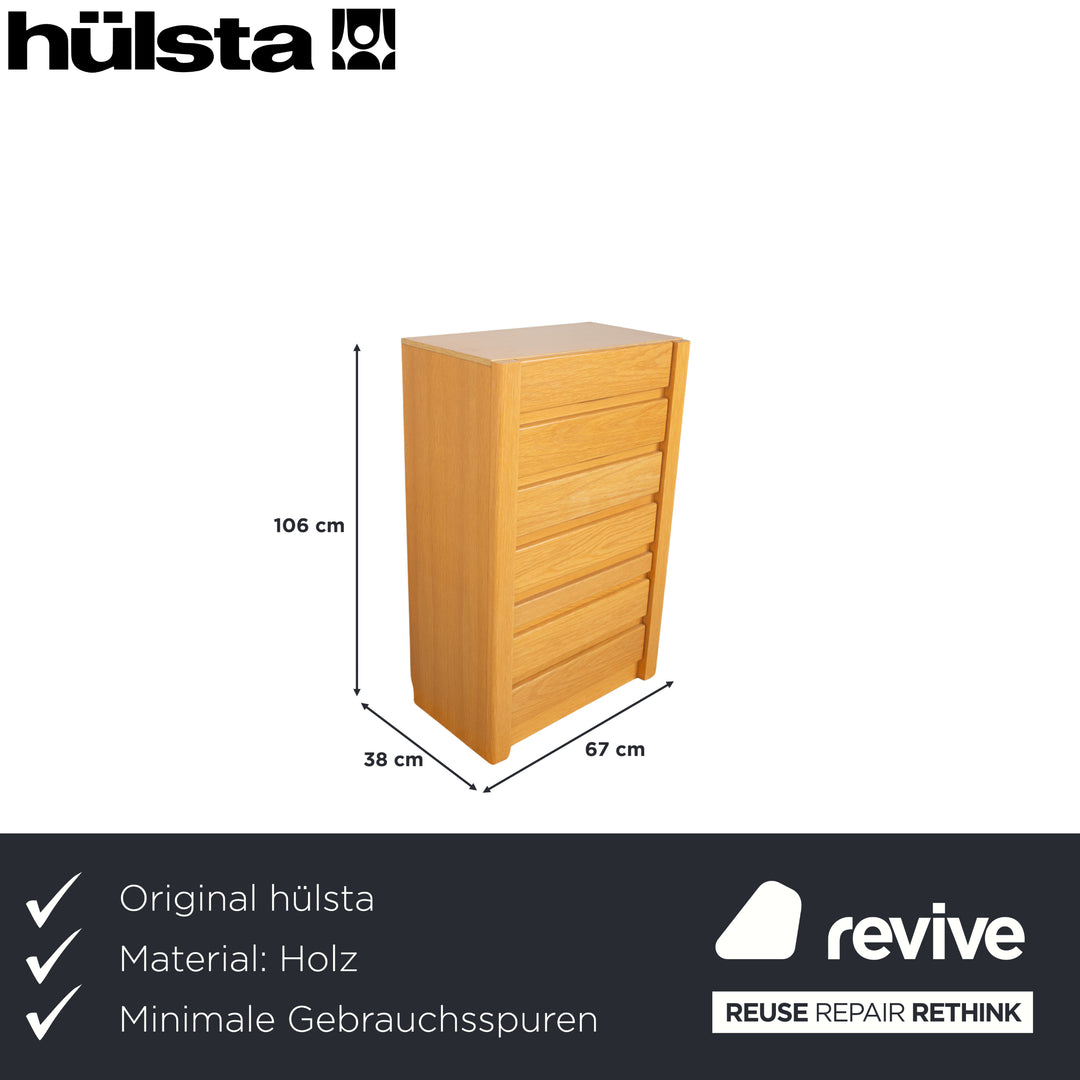 Hülsta wooden chest of drawers sideboard brown