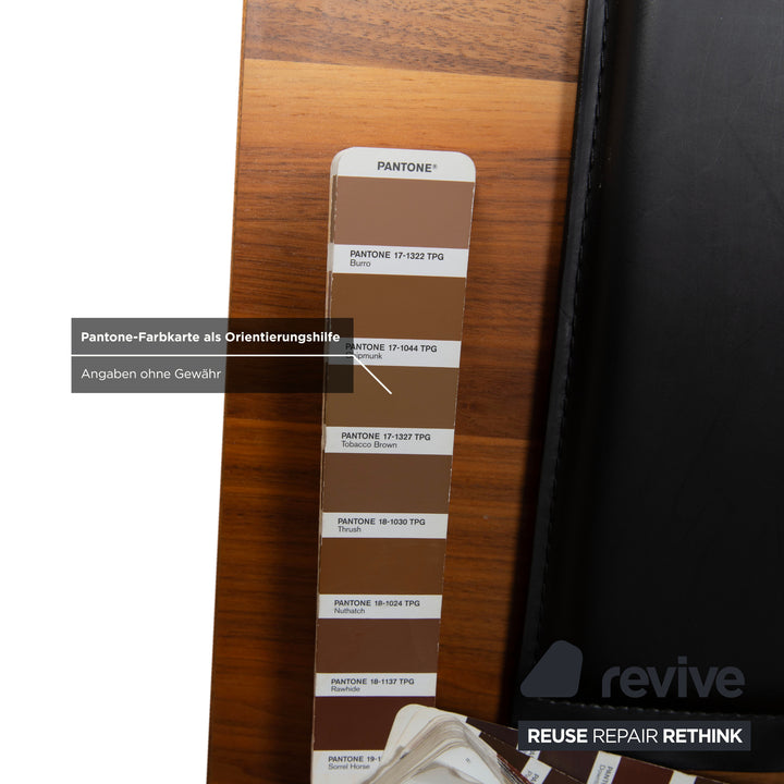 Hülsta Holz Leder Bett Braun Schwarz Schlafzimmer manuelle Funktion