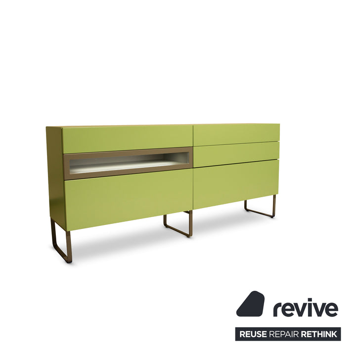 Buffet en bois Hülsta vert lumière intégrée